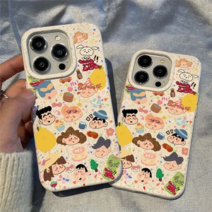 グラフィティ漫画スタイル小麦ストロー携帯電話ケースApple 14/13 ProMax 12 ProMax 7/8/6PプラスグリップINSスタイルモデルを含む - Product Image 2