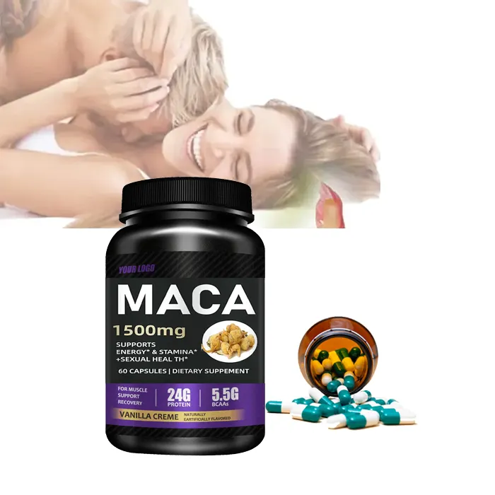 Supplément santé extrait de racine de maca noire capsules de racine de maca biologique pour les femmes