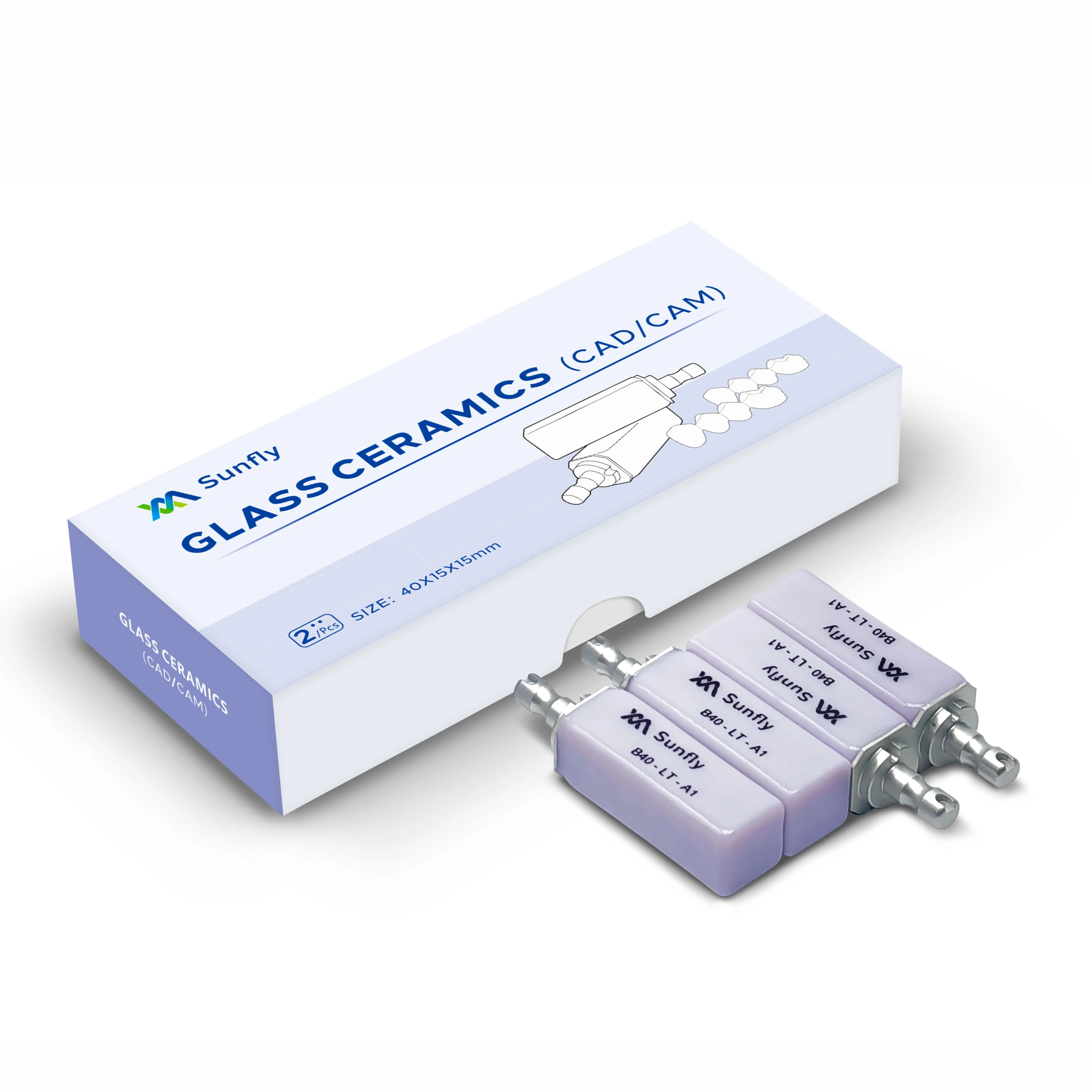 Sunfly medical A2 C14 B40 ips empress cad для cerec и inlab blocks зубные слитки 95 огнеупорный глиноземный керамический блок