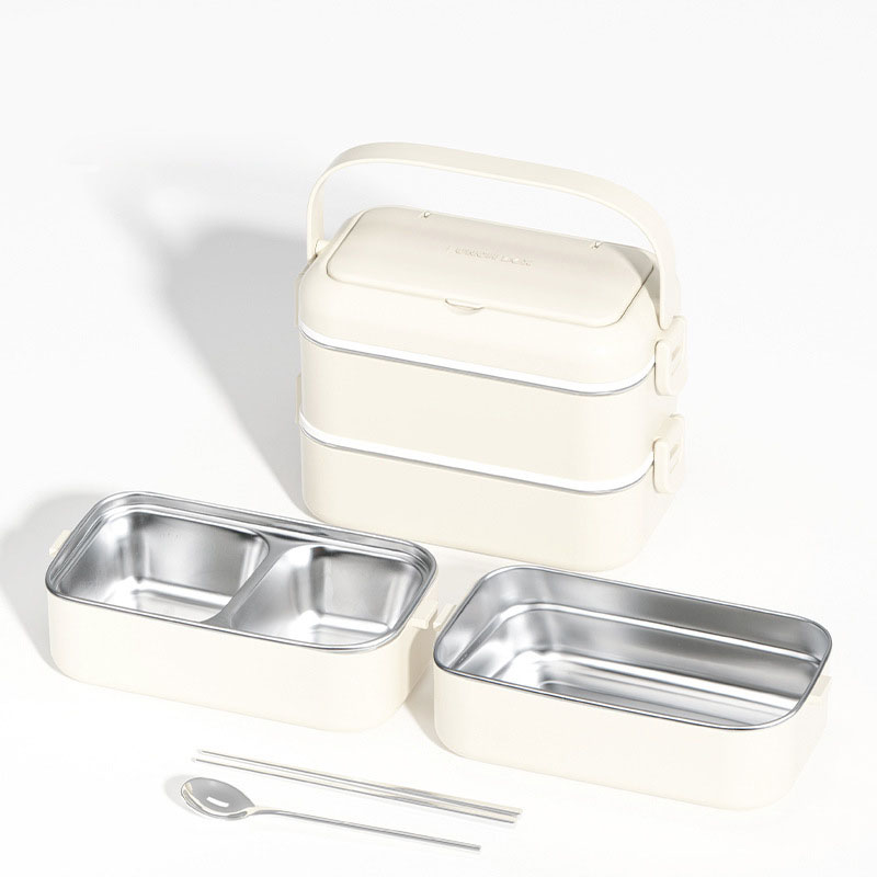 Blanco, doble capa (incluye palillos y cuchara)
