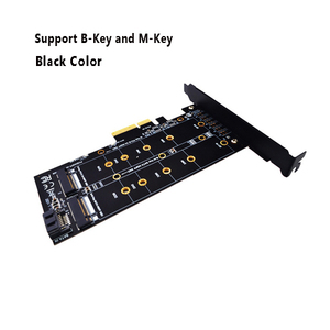 M.2 To PCIe Adapter M2 NGFF SSD NVME M SATA B Key PCI-e 3.0 X4 X8 X16 2230-2280 M.2 Ssd Controller Converter Card - Product Image 3