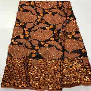 H006 Nigeria Luxus Französisch Spitze Ankara Muster Pailletten <span class=keywords><strong>Net</strong></span> Spitze Stoff