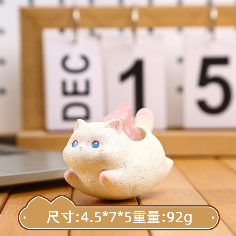 1244-1 เขย่าแล้วเล่น ดี แมวขาว คริสตัลชมพู