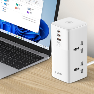 LDNIO USB güç şeridi SC4383 kule uzatma kurşun 4 yollu 10A 3 USB portları uzatma kablosu 2500W uzatma soket dalgalanma koruması - Product Image 3
