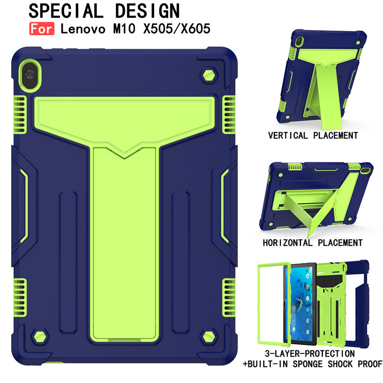 Bleu marine + olivine