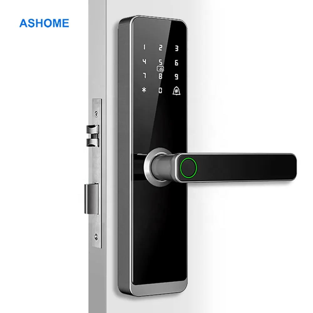 फिंगरप्रिंट दरवाज़े के हैंडल लॉक डिजिटल स्मार्ट घर सुरक्षा wiless इलेक्ट्रॉनिक प्रविष्टि नियंत्रण बिना चाबी स्मार्ट दरवाज़ा बंद