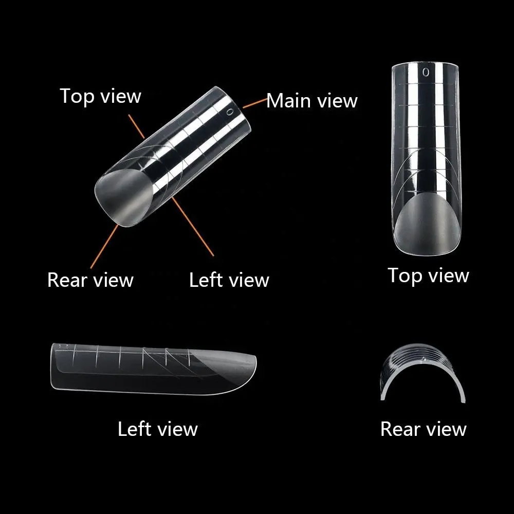 Neue Acryl Sarg Nagel Finger Extension Dual Form Nagels pitzen mit Silikon kissen