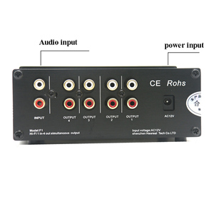 Conmutador de transferencia de Audio sin pérdidas, conmutador de señal estéreo, Selector separador, 1 entrada, 4 salidas