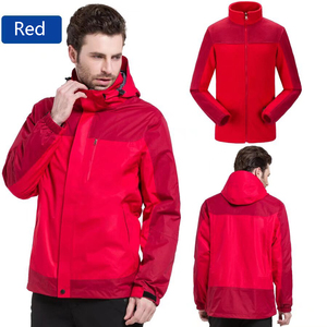 AI-MICH Promotion Custom Logo Outdoor Jacket Winter Autumn <strong>Double</strong> <strong>Layer</strong> Waterproof Zip up Mens Jacket