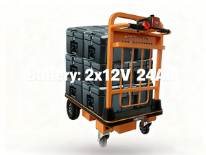 Truk tangan listrik dengan roda tebal untuk lokasi konstruksi dan transportasi gudang Battery Baterai - Product Image 5