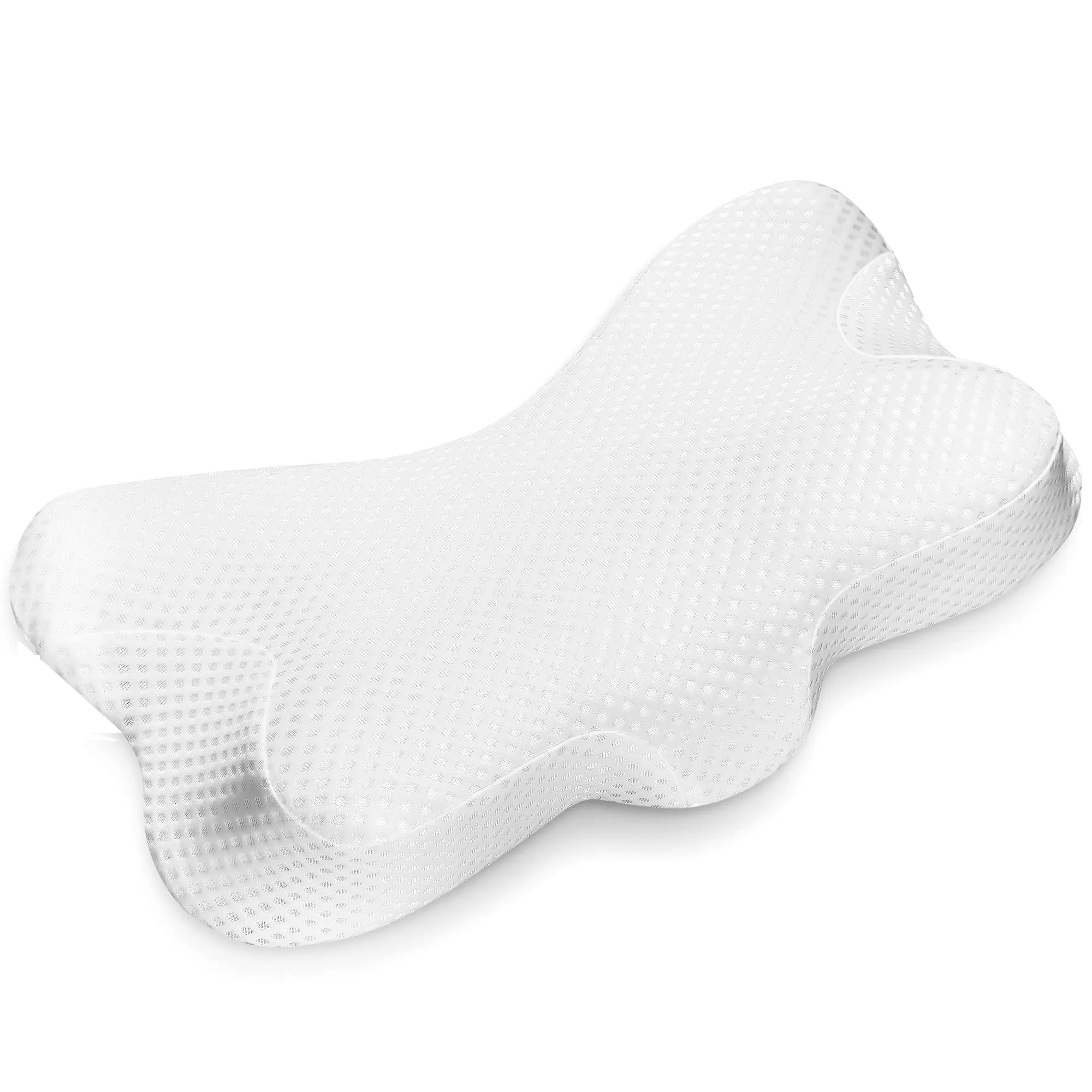 2022年のベストセラー人間工学に基づいた首のサポート洗えるジッパー式ソフトカバー付きのすべての睡眠姿勢用の頸部ベッド枕 //
