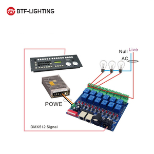 12 В постоянного тока 10 А 12 Группа релейный переключатель 12 каналов dmx 512 контроллер для светодиодного освещения - Product Image 5
