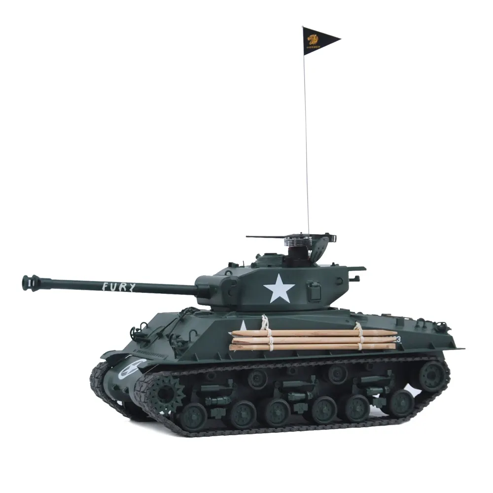 HOOBEN 1/16 nos furia tanque medio M4A3E8(HVSS) Sherman 8 fácil (E8) fácil de ocho 2,4G Radio Control funciones RC tanque RTR