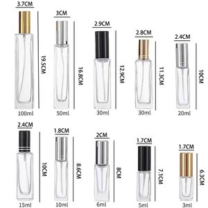 Empty Parfum Bottle clear square 3ml 5ml 10ml <strong>15</strong> ml 20 ml 30ml 50ml 100ml Glass Spray Bottle <strong>Perfume</strong> - Product Image 3