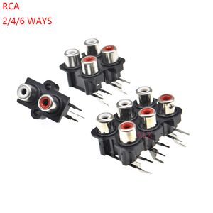 2/4/6 yollu rca stereo ses dişi jack AV ses girişi soketli konnektör Lotus sıra amplifikatör arayüzü sinyal 2/4/6 delik - Product Image 1