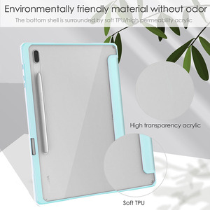 三星Tab S9 Plus/S10 Plus 12.4外壳，透明防震翻盖，带S笔槽和支架 - Product Image 6