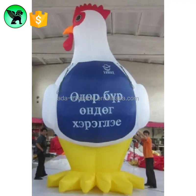 10เมตรสูงส่งเสริมการขายพองไก่ที่กำหนดเองวันหยุดยักษ์ไก่การ์ตูนพองสำหรับขาย A7446