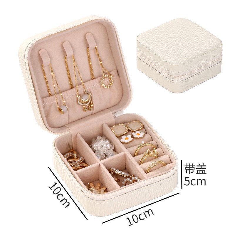 Simple White Basic Portable Jewelry Box
