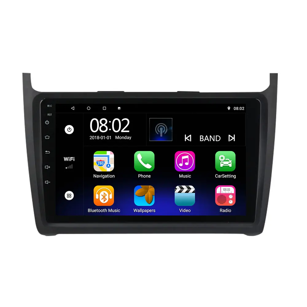 Navitree Android 10.0 araba Video oyuncu volks-wagen için VW Polo Sedan 2008 -2015 GPS araç DVD oynatıcı oyuncu wifi BT AM FM