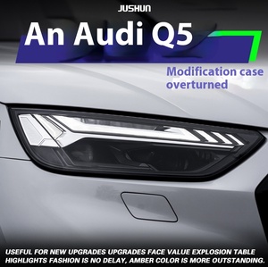 Audi Q5L için modifiye LED far takımı 2021-2024 gündüz çalışan direksiyon vurgulamak matris Lens yeni durum 6000k renk - Product Image 5