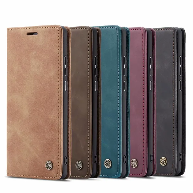 Caseme Magnetische Retro Wallet Leather Case Voor Iphone 14 13 Mini Se 2020 11 Pro Max X Xs Max Xr 8 7 Plus 6 5 5 5s Flip Stand Cover