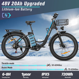 אופנים חשמליים ברמה גבוהה 48v אופניים חשמליים עם סוללה ארוכת טווח ארוך ומערכת אלקטרונית חכמה לרכיבה פנאי