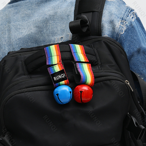 Customizable Bear Bells Adorned with Vibrant <strong>Rainbow</strong> Webbing Your <strong>Go</strong> to for Wilderness Protection Bell - Product Image 2