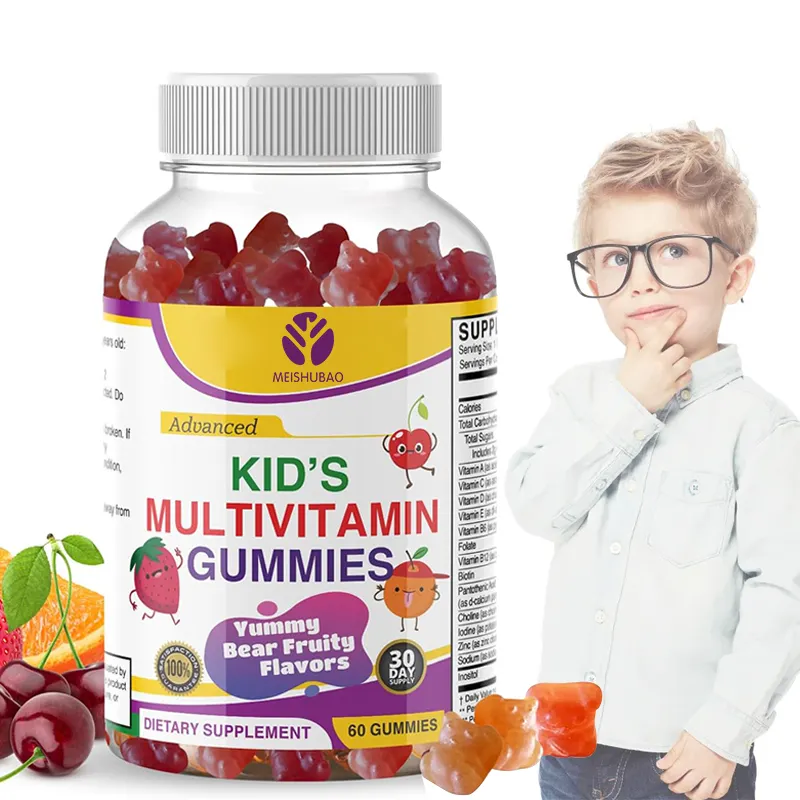 Venta al por mayor personalizable niños multivitamínico gominola agria parche niños gominolas dulces vitamina C gominolas para niño
