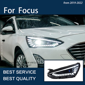 Car Lights for Focus 2019-2022 Sedan Hatchback <strong>LED</strong> Dynamic Headlights Upgrade Start-up Animation <strong>Hawkeye</strong> Design Bifocal Lens - Product Image 2