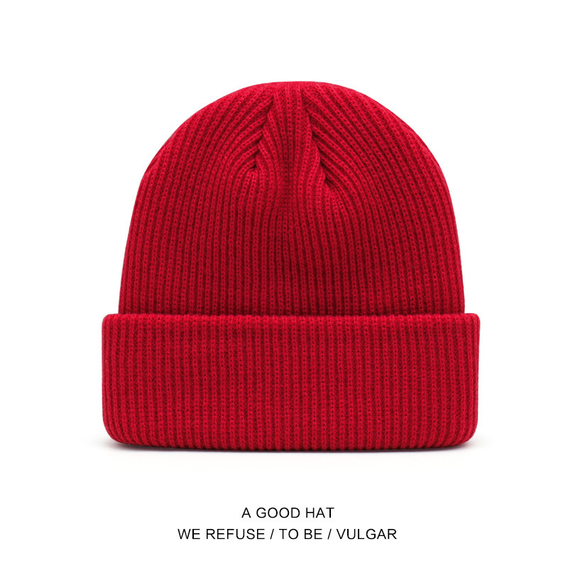 Bonnet tricoté rouge