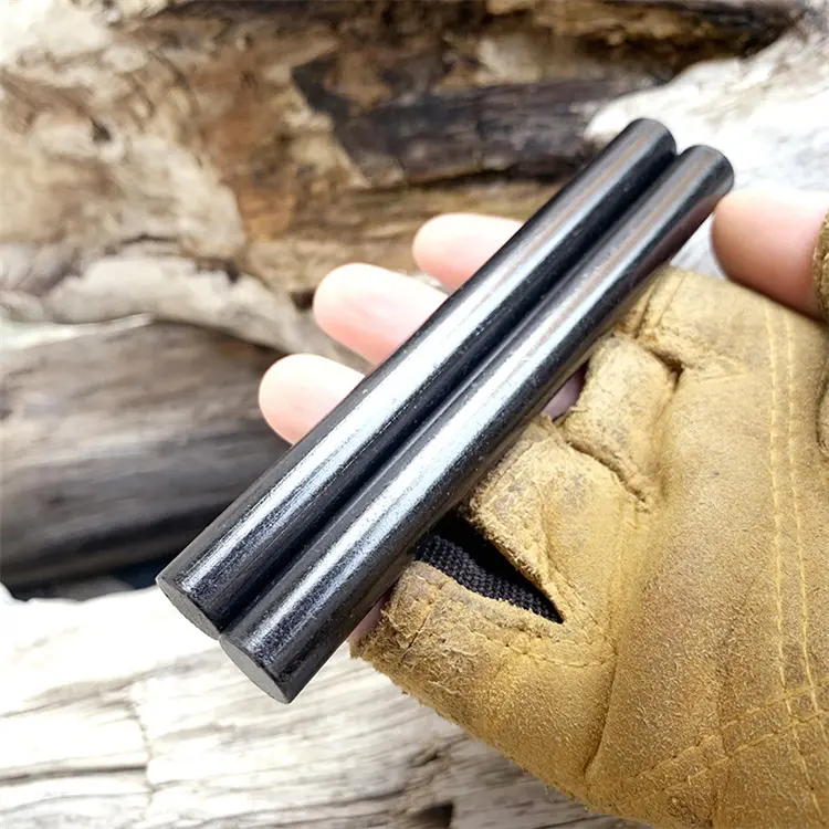 Nova Chegada 8*80mm Sobrevivência Ao Ar Livre Magnésio Mischmetal Fire Starter Flint Ferro Rod
