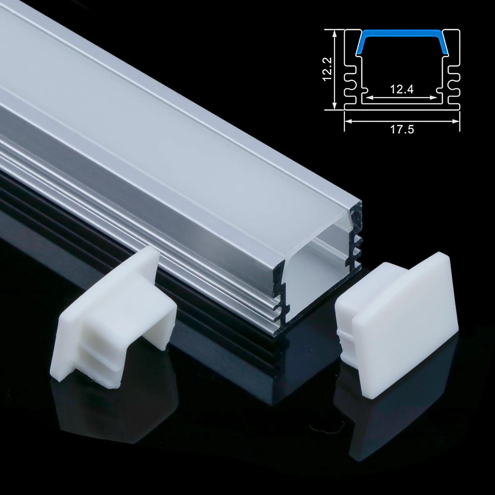 Yüksek kalite Led alüminyum profil kanal şerit ışık alçıpan için Led profil ışık alüminyum