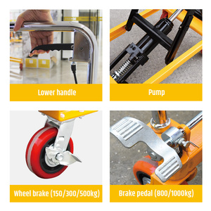 Super Saver Scissor Lift Table Manual <strong>Platform</strong> 750kg Mobile <strong>Loading</strong> Lift Table Mini Lift Jack Screw for Table - Product Image 4