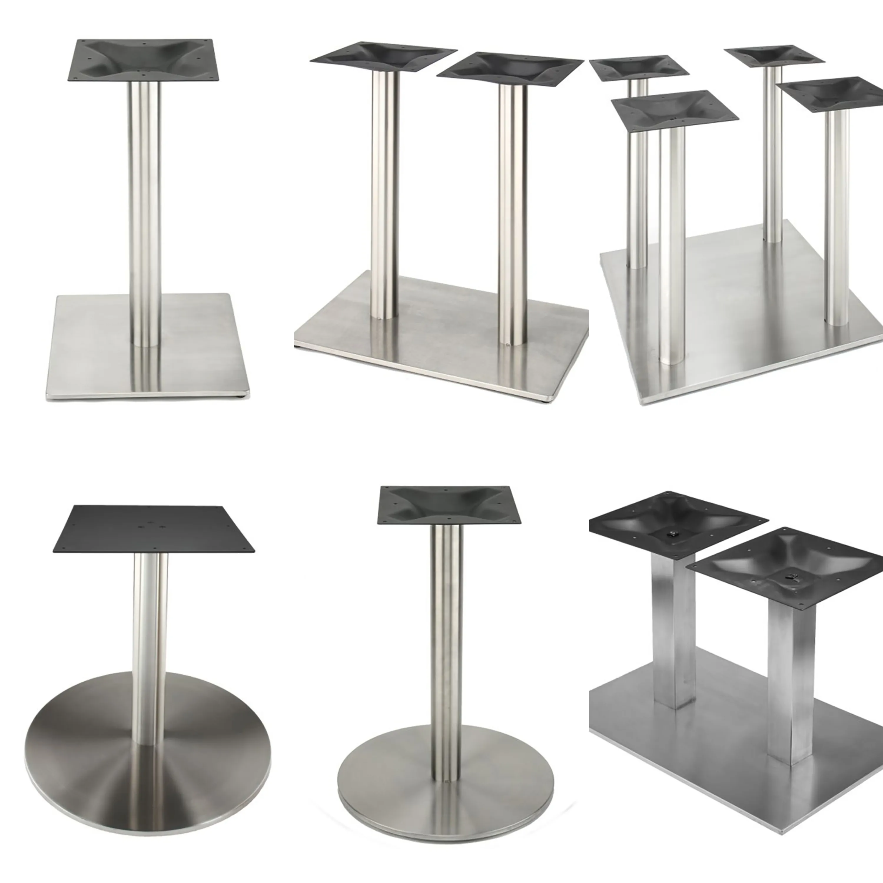 Folding Table Legs Furniture Stainless Frame Foldable Training Metal Billiard Coffee Dining Table Base For Glass Top