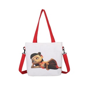 QY nuevo bolso de lona que rodea el Mar mágico de dibujos animados para niños, bolso de hombro para estudiantes, bolso Tutorial Simple de gran capacidad - Product Image 4