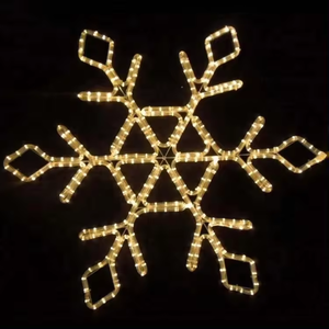 40led copos de nieve LED hadas cadena luz copo de nieve cuerda luz motivo Navidad árbol luces soporte decoración 220V-BLANCO - Product Image 5