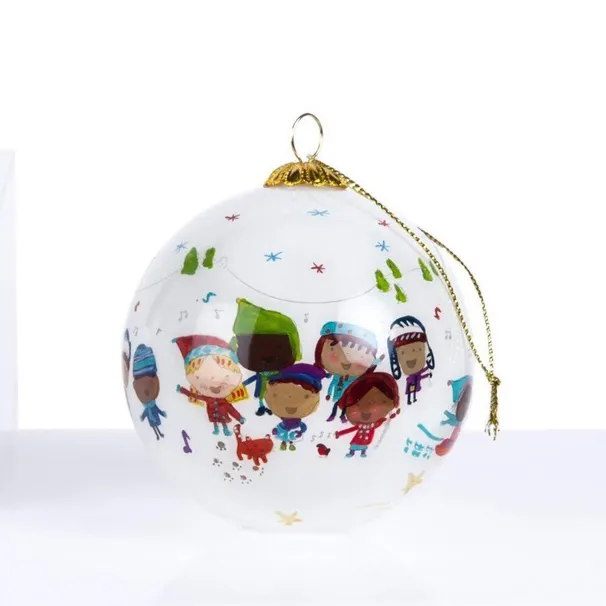 Bola de pintura interior de cristal de Navidad