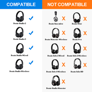 Beats Studio 2 3 Earpads için yumuşak kulak pedleri yedek kulak yastıkları Protein deri stüdyo Earpads - Product Image 2