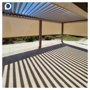 Two Tier Pavilion Roof System with Mesh <strong>Lined</strong> <strong>Gazebo</strong> Curtains and Coated Steel Frame <strong>Gazebo</strong> - Product Image 3