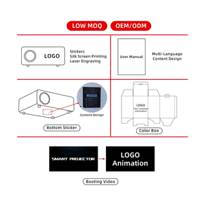 Fabrika Full Hd projektörler 4K HY300 Pro akıllı WIFI ayna ekran Mini taşınabilir projektör Android 12 cep telefonu Video Proyector - Product Image 2