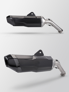 F850GSモーターサイクルフルシステムエキゾーストマフラーエスケープBWMF850GSモディファイドエキゾーストパイプスプリットミドルテールセクションセット18-23 - Product Image 5