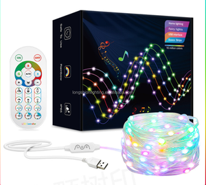 Venta caliente 5M USB Árbol de Navidad Led Cadena de luces con aplicación inteligente Control remoto Navidad Decoración para el hogar Luces de hadas - Product Image 1