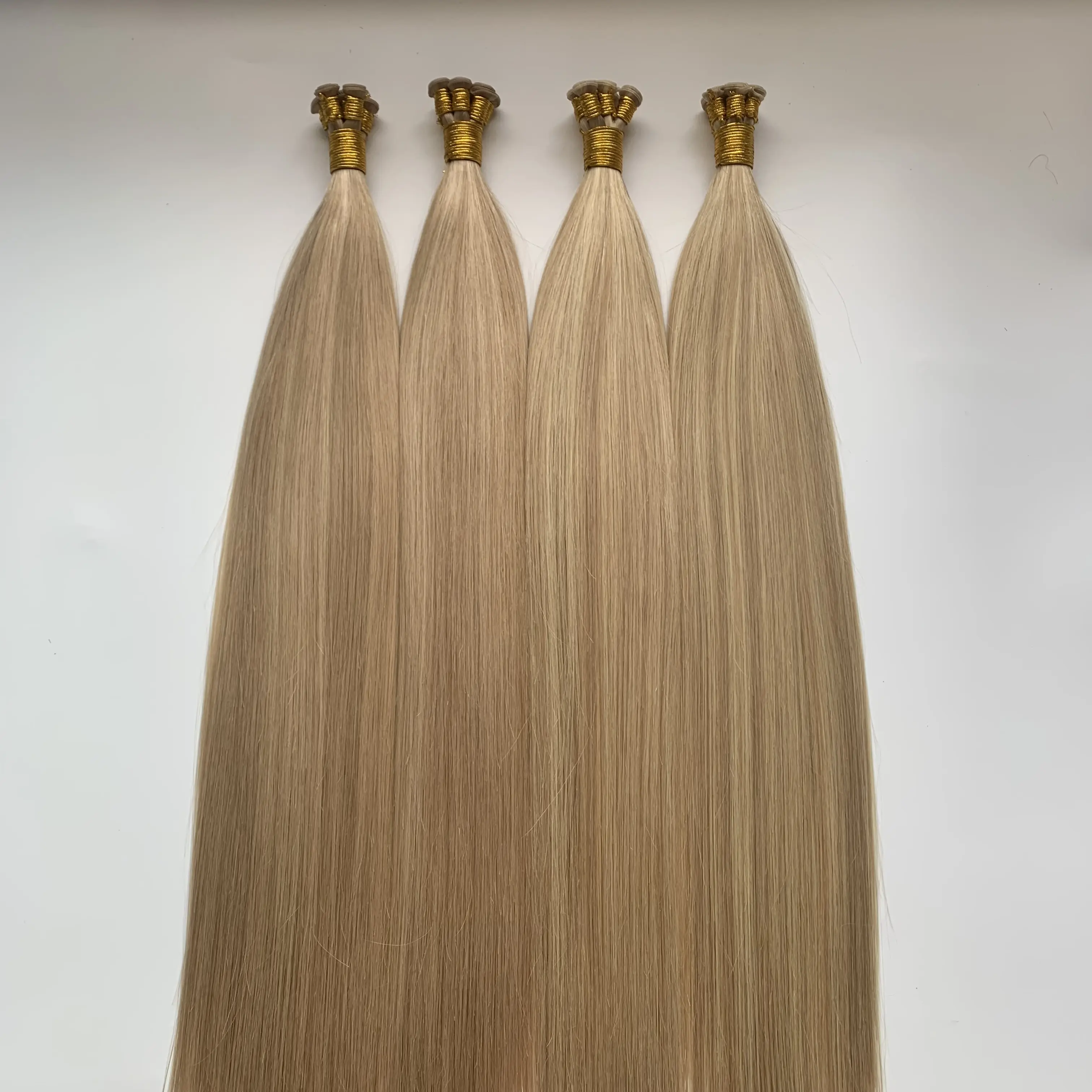 Hot Selling 100% Human Virgin Remy Cuticle Aglined Russian Hair Can Be Cut Genius Weft Hair Extensions