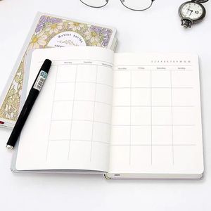 A5 Paper Cover <strong>Notebook</strong> Hot-Stamped Hardcover Planner Daily and Monthly Plan Diary for <strong>Note</strong> Taking - Product Image 4