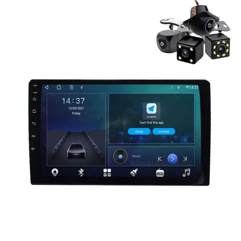 Layar stereo mobil 4G diskon 20%, android octa core 6gb 128gb, 10 inci radio gps mobil