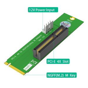 PCI-E 1X/4X การ์ดไปยัง NGFF คีย์ M.2อะแดปเตอร์ M - Product Image 3