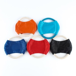 Flying OEM Custom logo Dog Training Interactive Pet Molar Cotton Rope Oxford Cloth Dog <strong>Frisbeed</strong> Toy for Dog