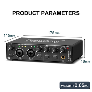 Depusheng MD22 New Arrival USB Professional Studio Sound Card <strong>Recording</strong> Audio Interface for Pc Recorder Computer Live Streaming - Product Image 3