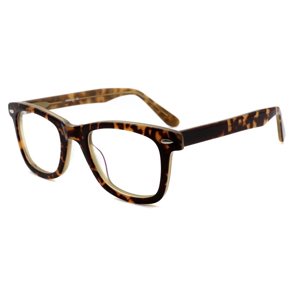 Venta caliente moda anteojos gafas acetato marcos ópticos anteojos para Unisex audaz anteojos acetato marco óptico