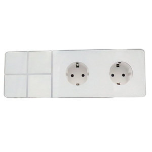 Panel de aluminio de lujo, interruptor de pared europeo eléctrico multifunción y enchufe, Interruptor táctil completo para automatización del hogar